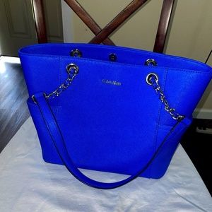 Blue Calvin Klein Tote Handbag